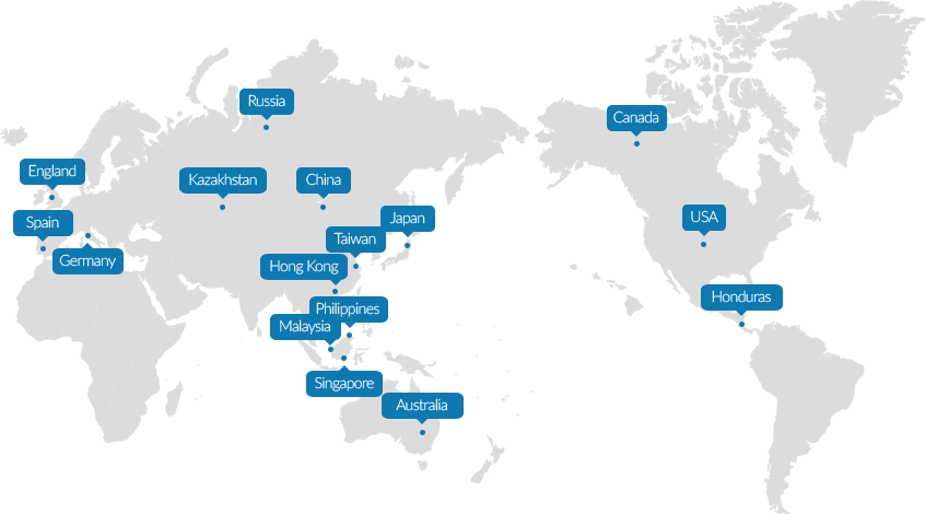 International Exchange Partnership map